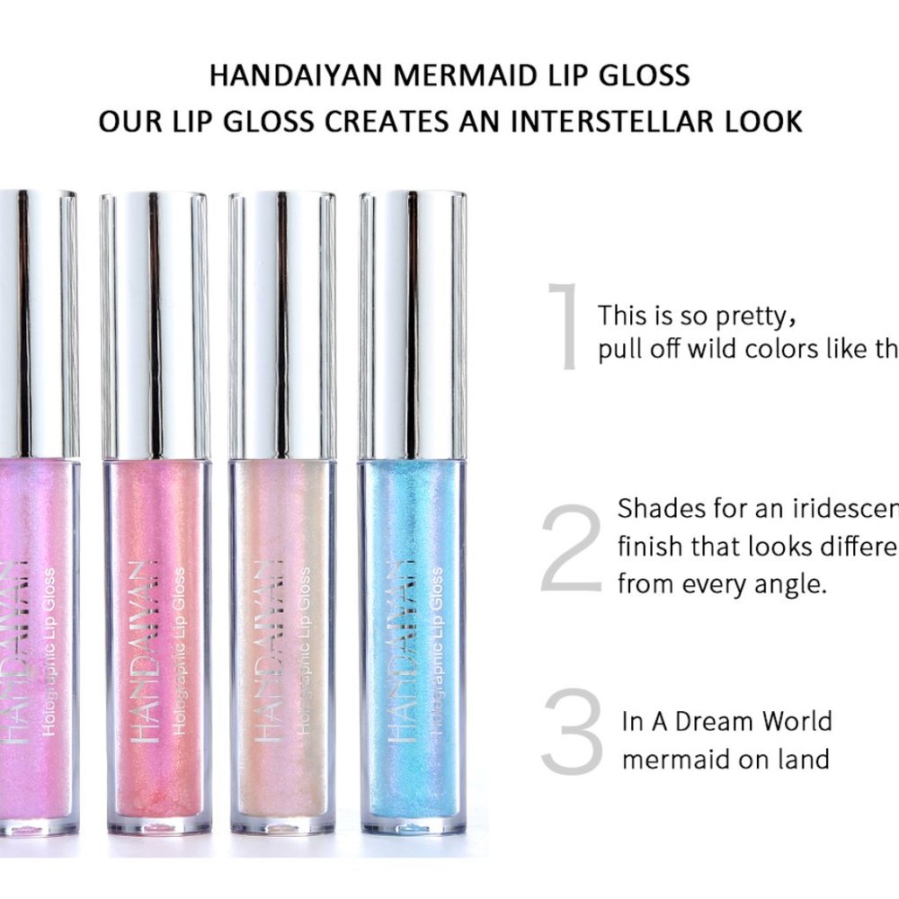 Bundle - Mermaid Holographic Lipgloss Shimmer Diamond Shine Iridescence Glitter